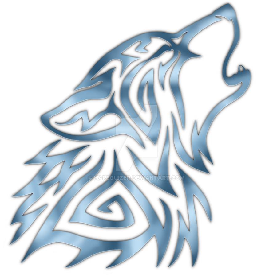 Gray Tattoo Moonlight Howling Wolf In The Transparent PNG Image