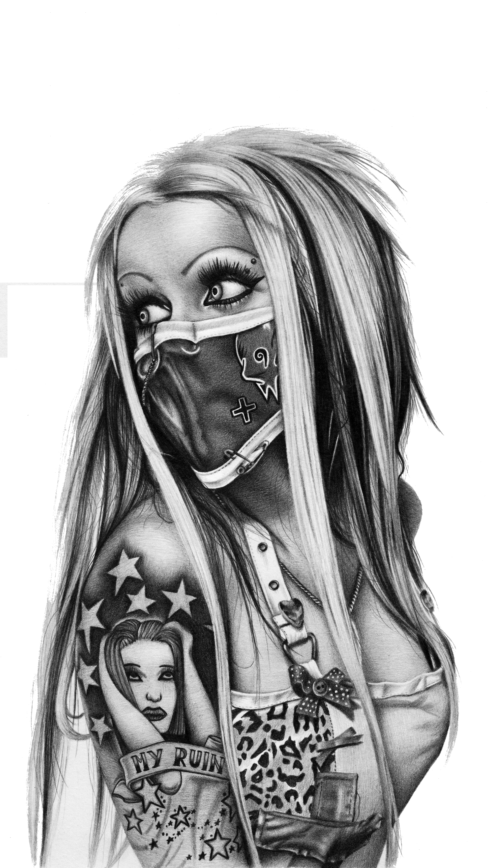 School Old Black-And-Gray (Tattoo) Chicano Life Thug Transparent PNG Image