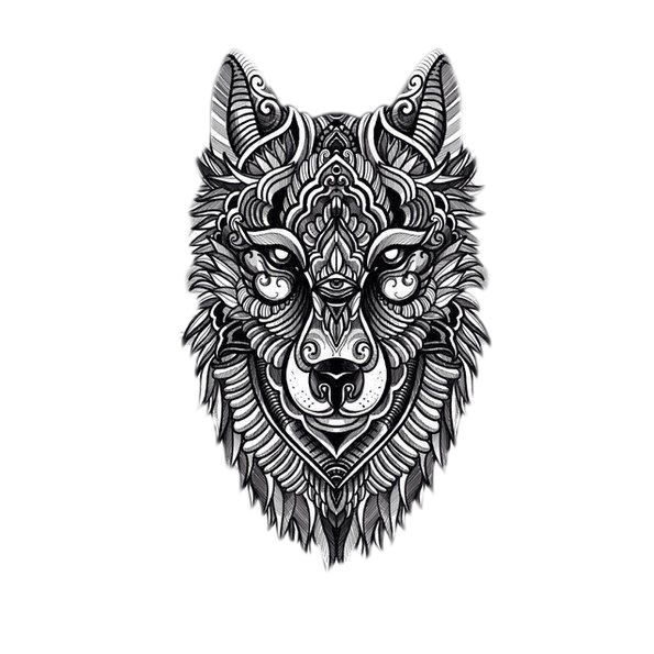 Tattoo Sleeve Sticker Abziehtattoo Wolf Fake Transparent PNG Image