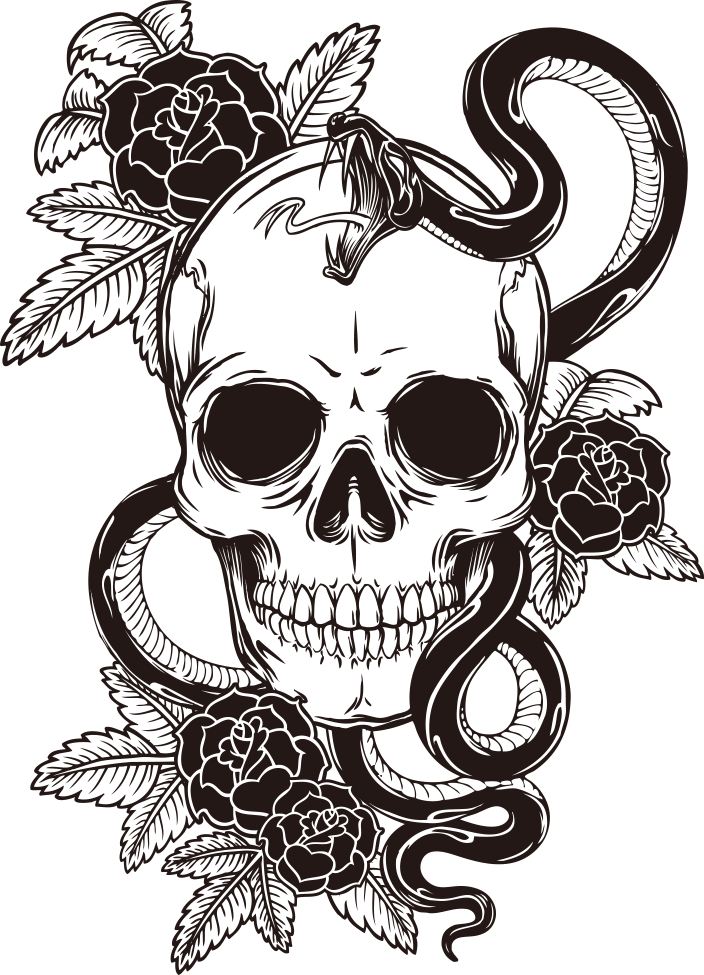 T-Shirt Tattoo Print Skull Sleeve Free Clipart HQ Transparent PNG Image