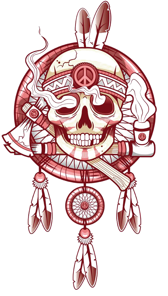 Tattoo Art Skull T-Shirt Indian Drawing Transparent PNG Image