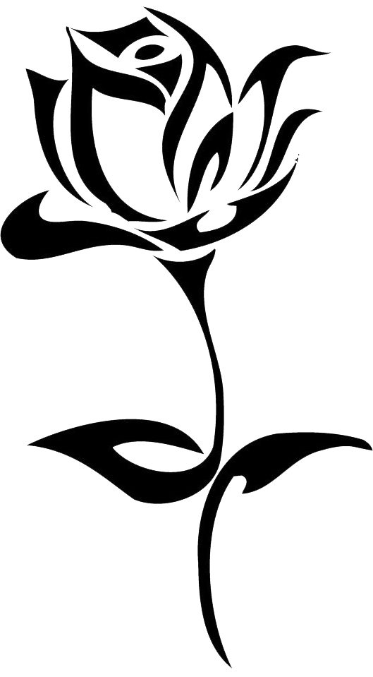 Tattoo Rose Hand Black Drawn Flowers Drawing Transparent PNG Image