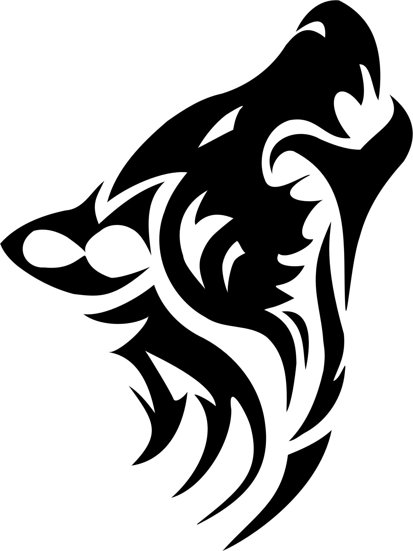 Tattoo Arctic Wolf Dog Tribe Free HQ Image Transparent PNG Image