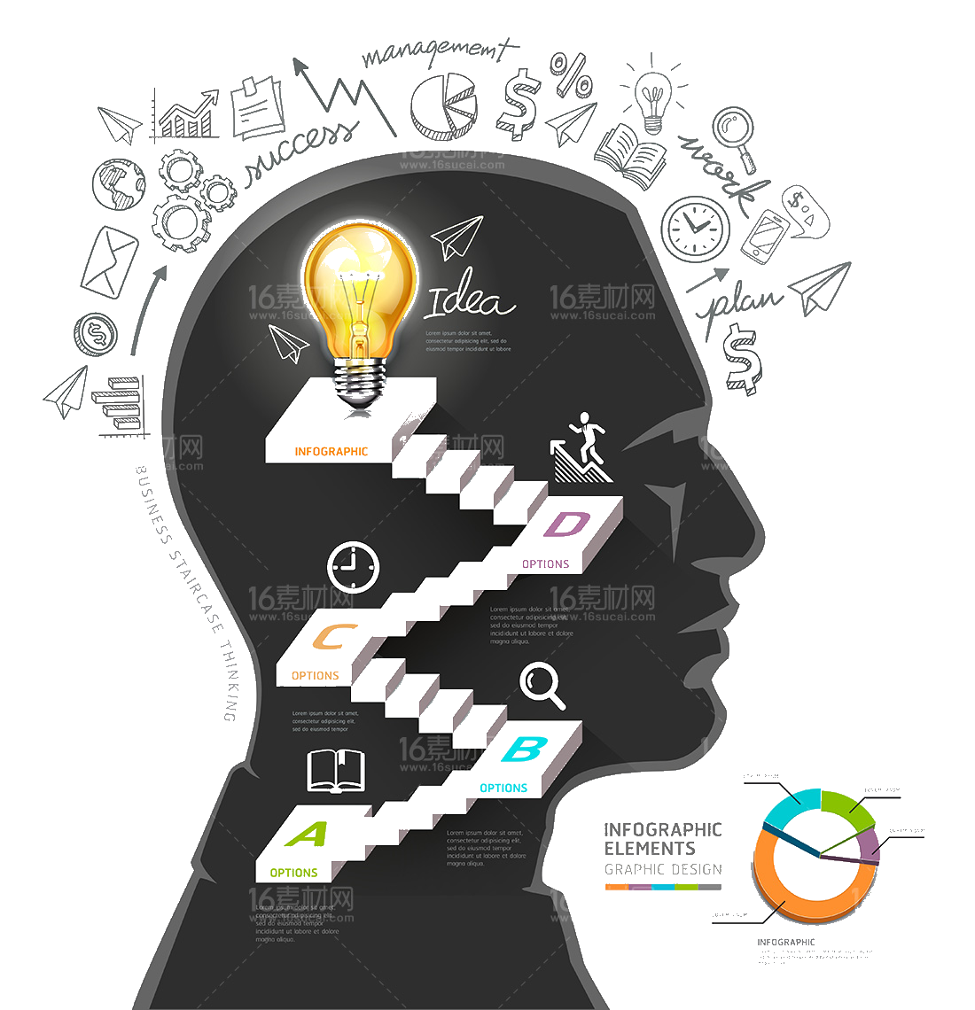 Head Graphic Business Of Life Illustration Amazon Transparent PNG Image