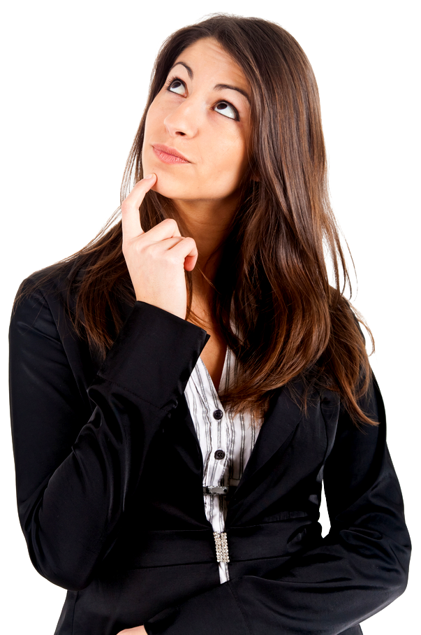 Thinking Woman Transparent PNG Image