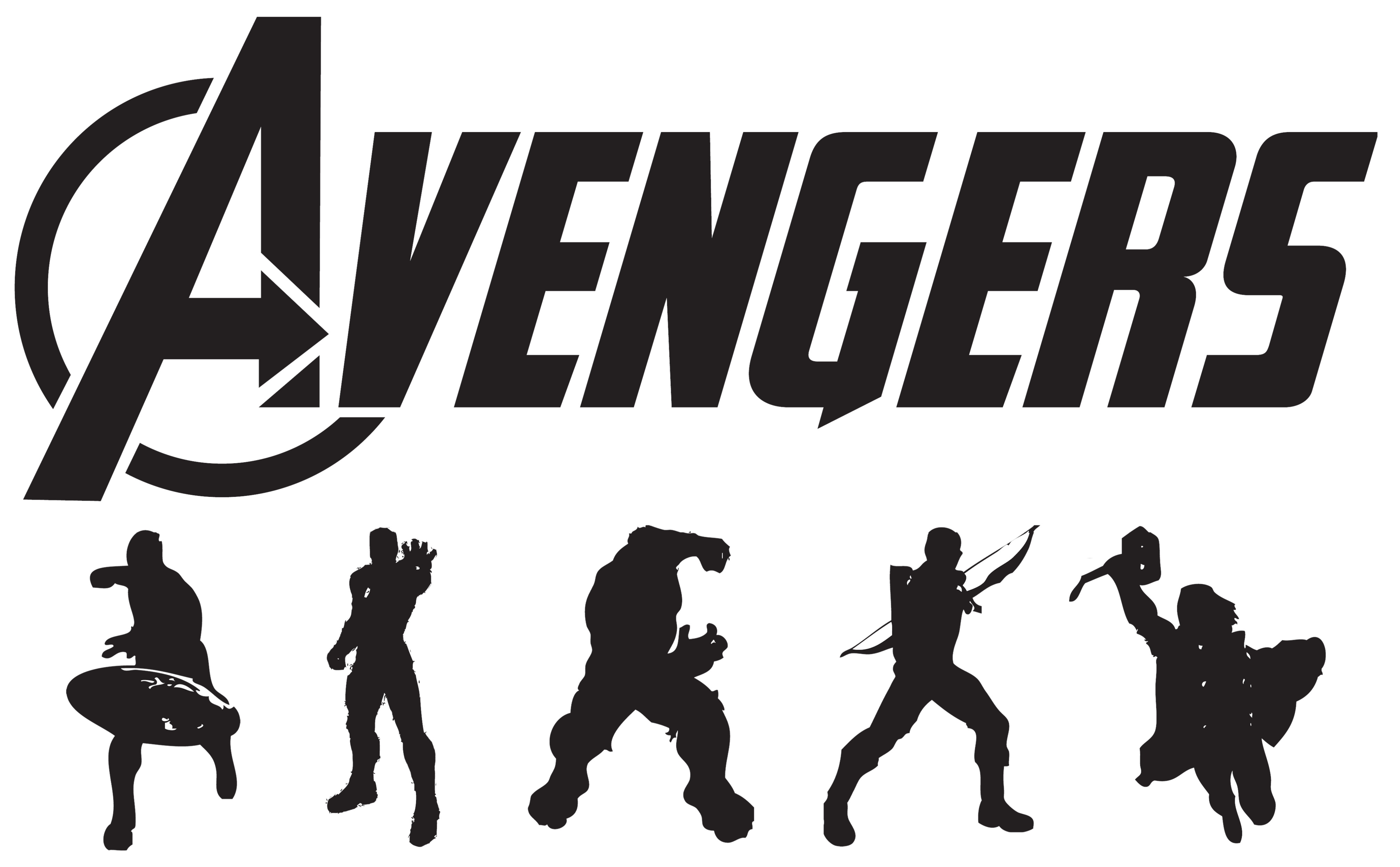 Silhouette Behavior Hulk Thor Human Avengers Transparent PNG Image