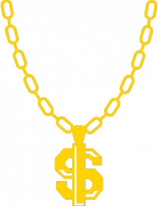 Thug Life Chain Dollar Sign Chain Png Transparent PNG Image