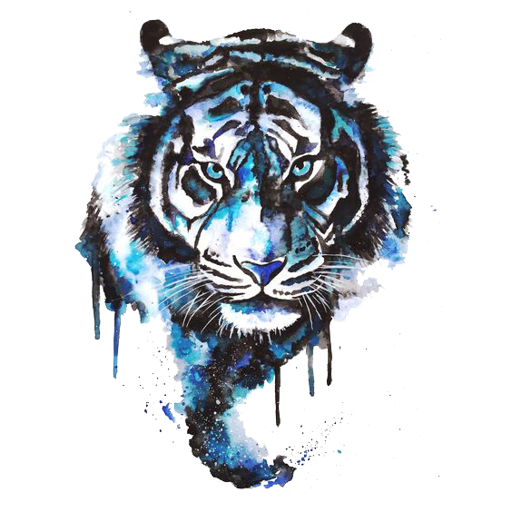 Tattoo Art Watercolor Tiger Painting Drawing Transparent PNG Image