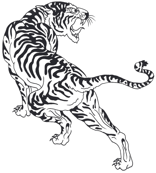 And Tattoos Picture Art Felidae Cat Tiger Transparent PNG Image