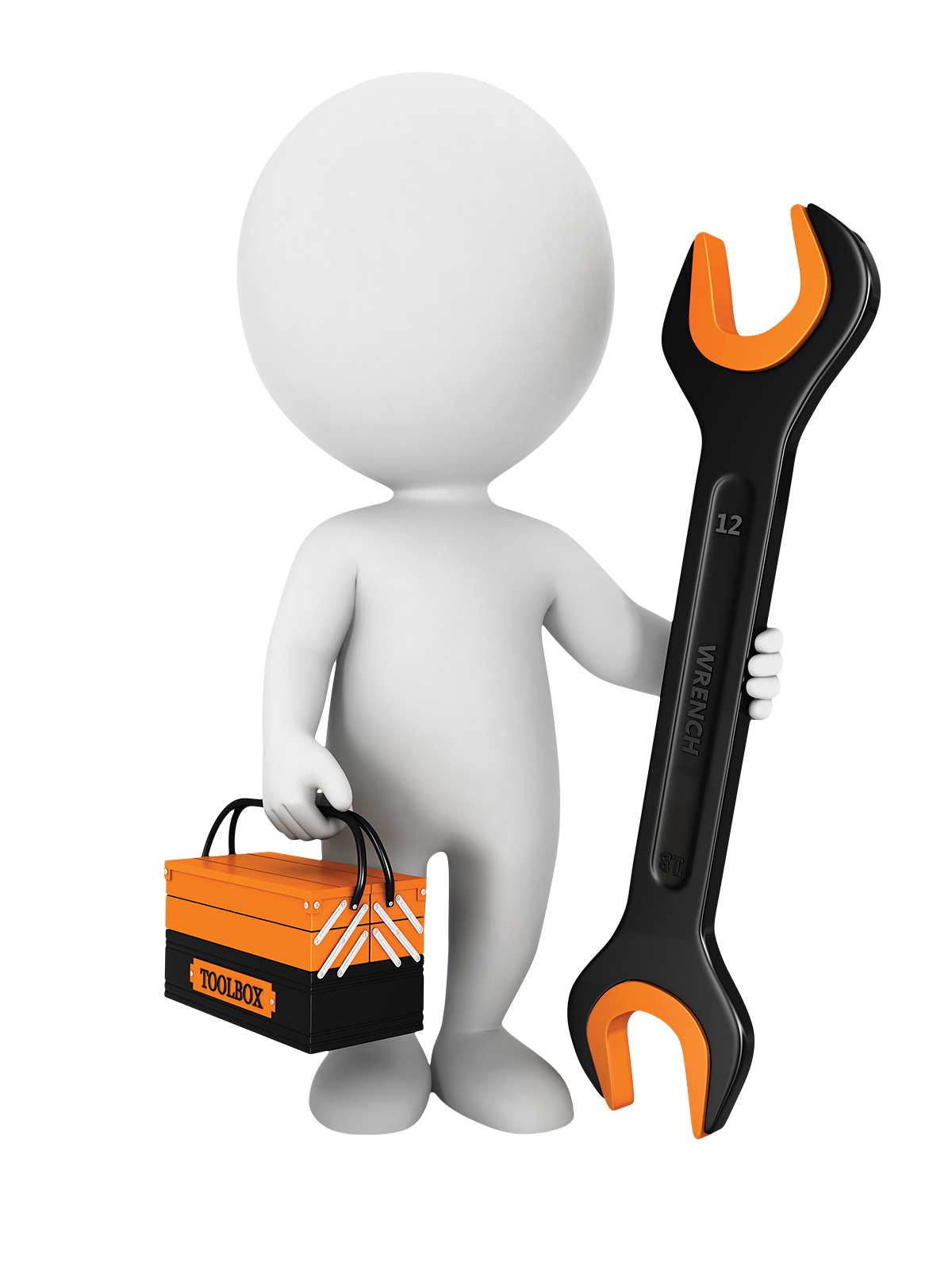 Icon,Repairman Fond Illustration Toolbox Blanc 3D Transparent PNG Image