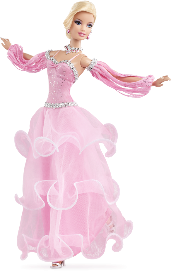 Pink Doll Dress Barbie Free PNG HQ Transparent PNG Image