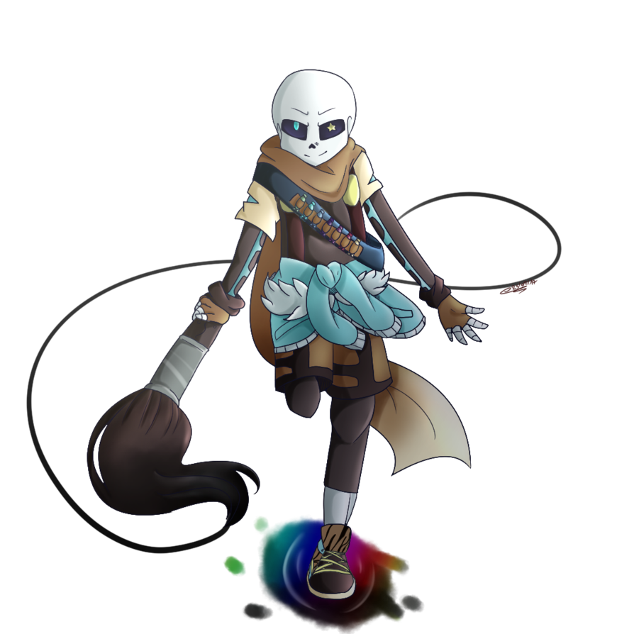 Figurine Toy Ink Sans Undertale Free Clipart HD Transparent PNG Image