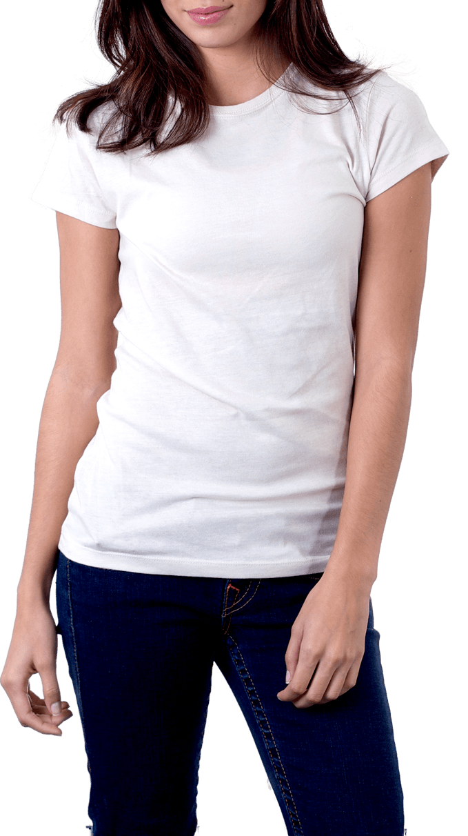 Woman In White T-Shirt Png Image Transparent PNG Image