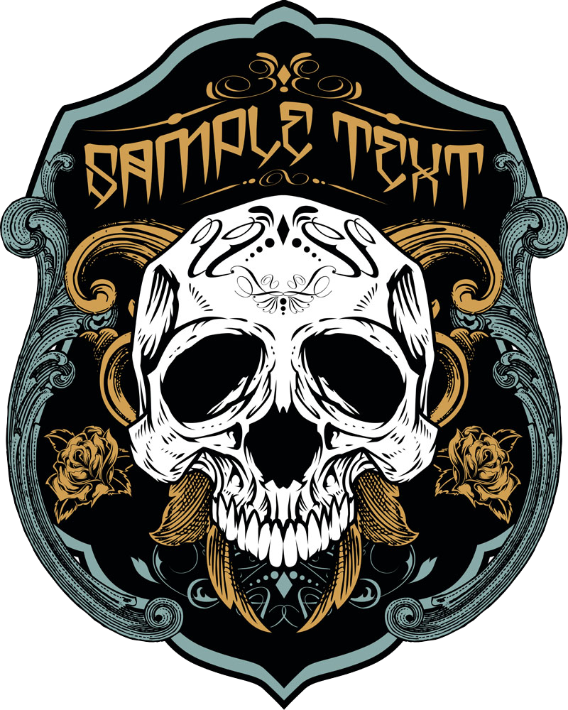 Shield Skull T-Shirt Vector Printed Necklace Transparent PNG Image