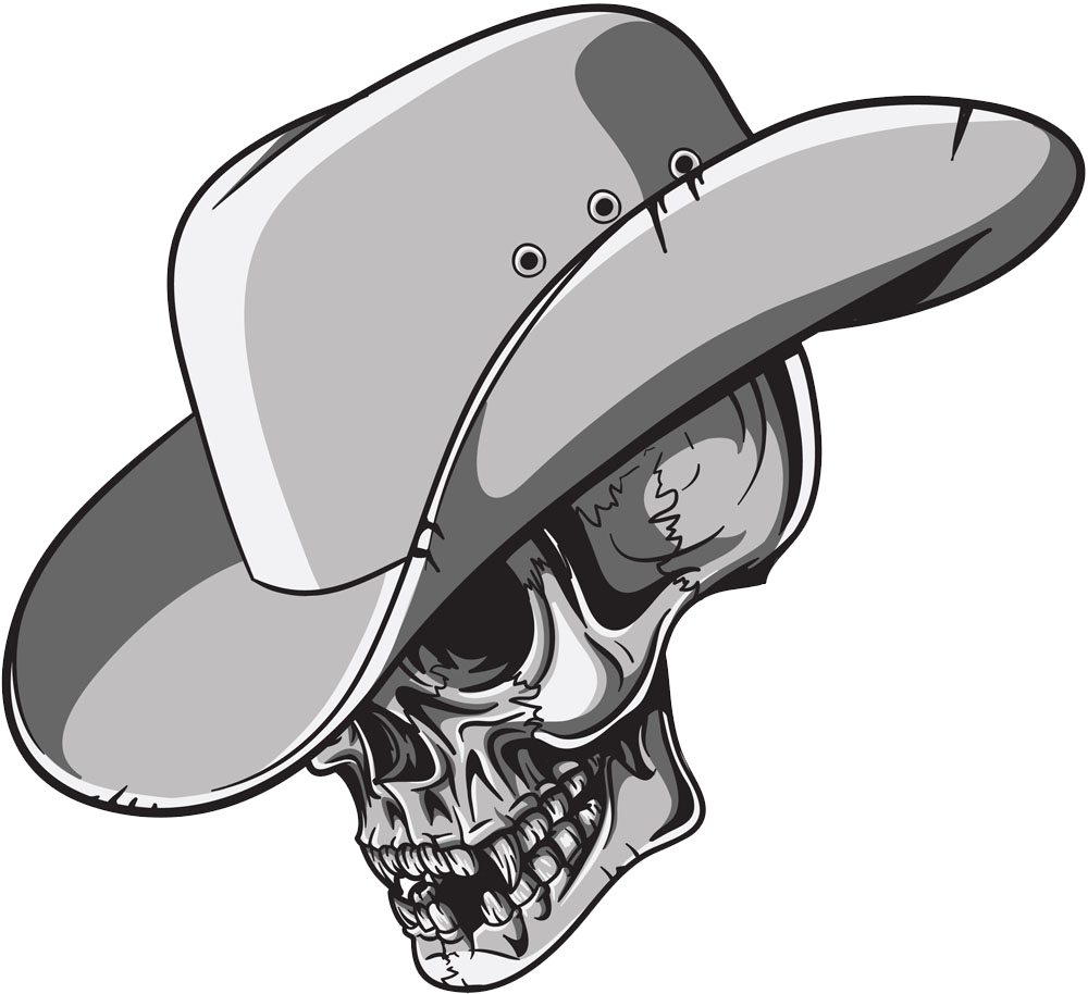 T-Shirt Hat Skull Cowboy Free Download PNG HQ Transparent PNG Image