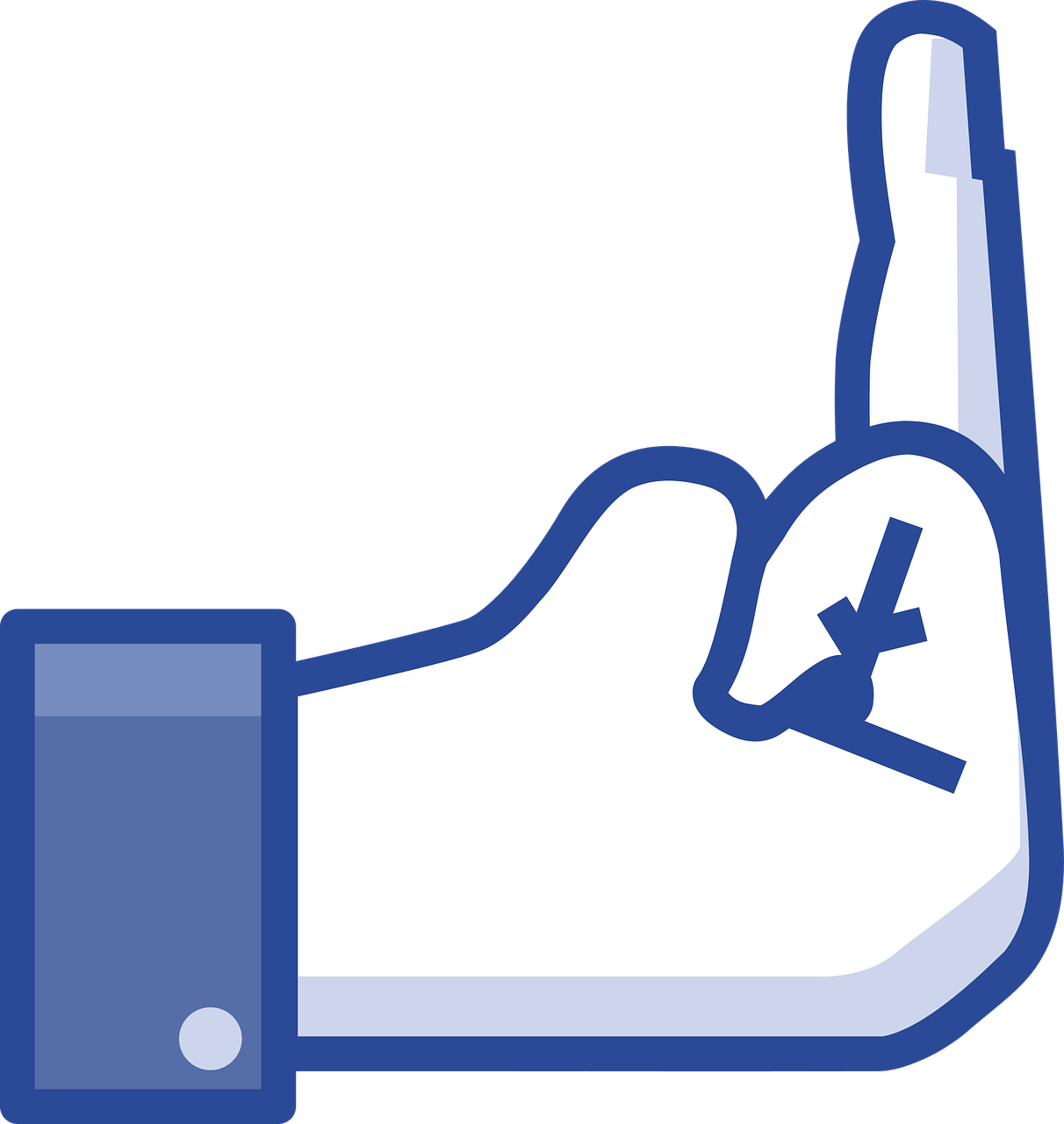 Like Button T-Shirt Middle Facebook Finger Vote Transparent PNG Image