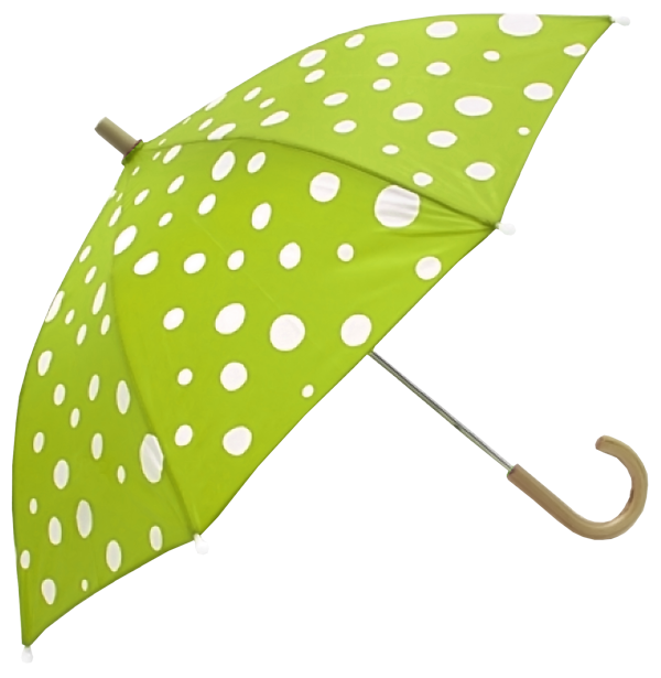 White Dotted Green Umbrella Transparent PNG Image