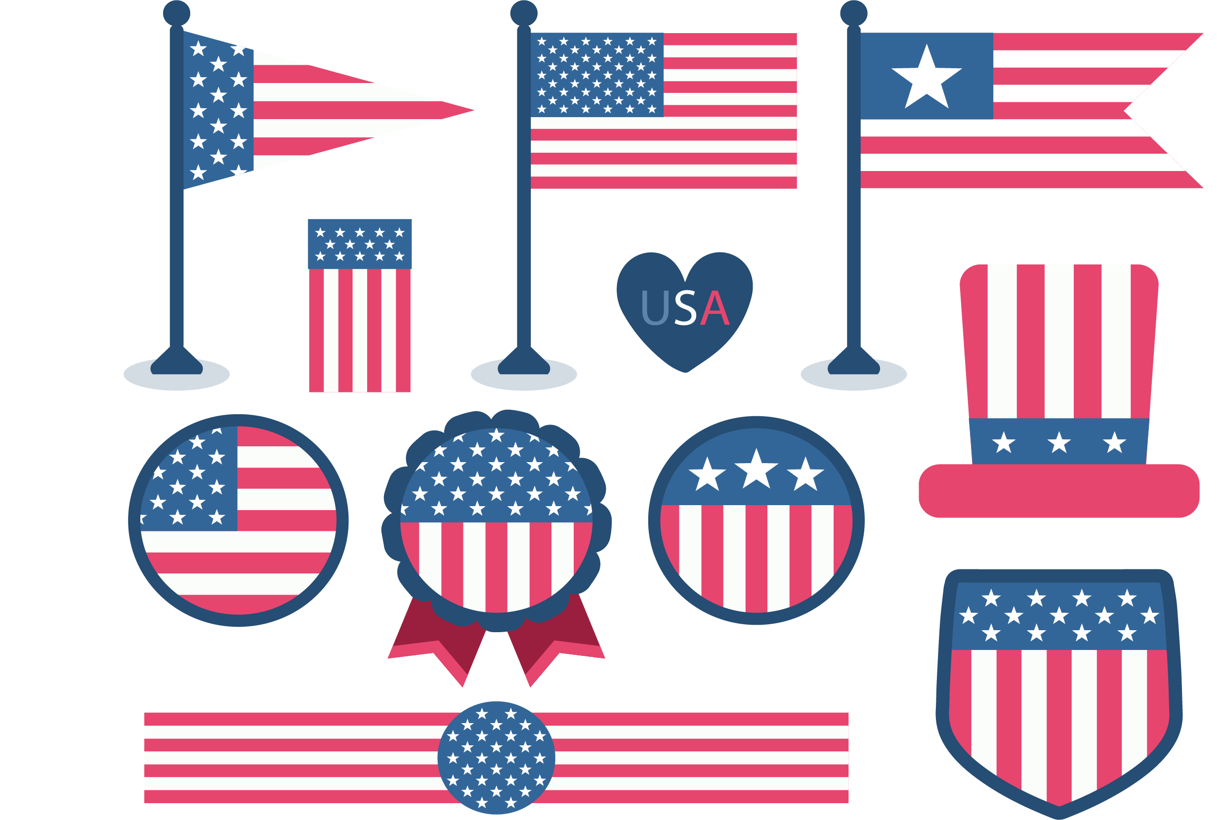 United Of States Flag Starbucks The Badge Transparent PNG Image