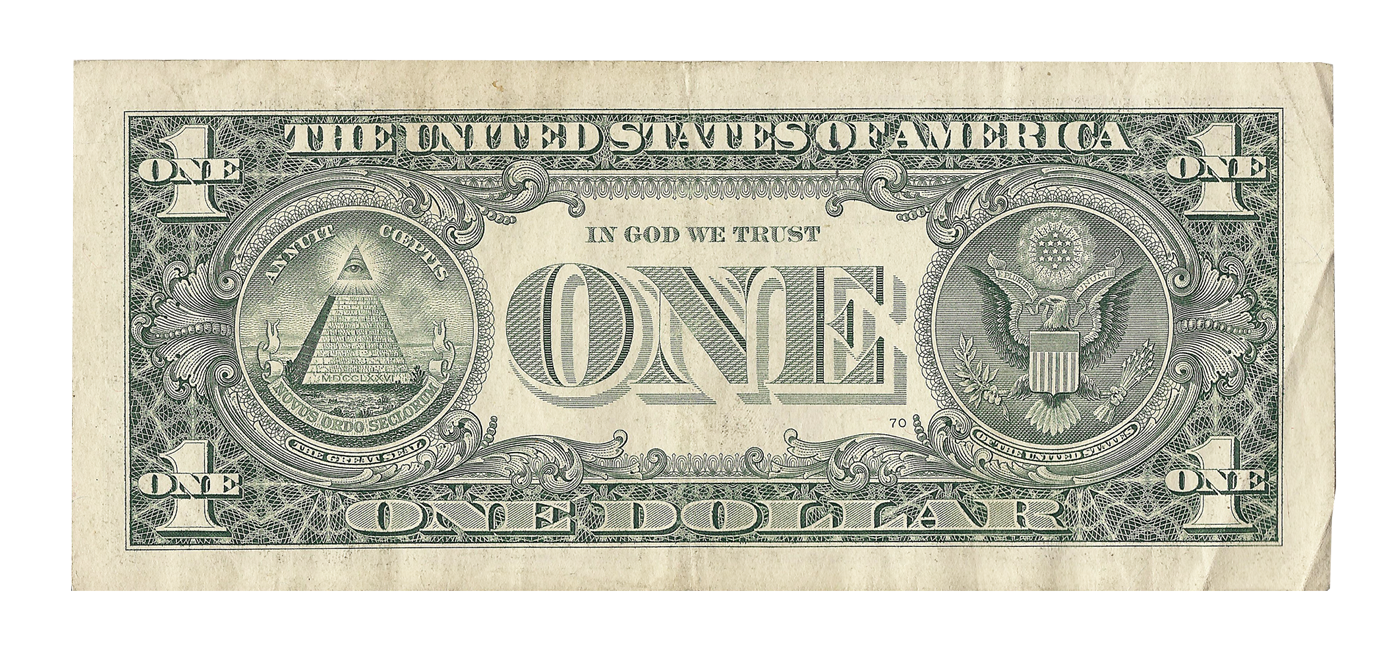 Note United Banknote Federal Bill Dollar One-Dollar Transparent PNG Image