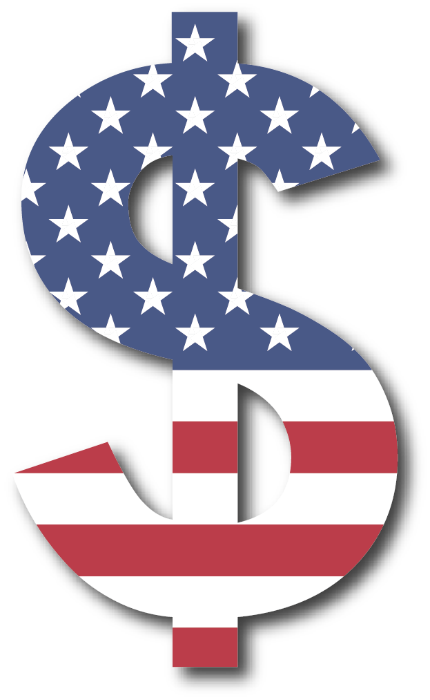 United Pattern Dollar Flag Sign States American Transparent PNG Image