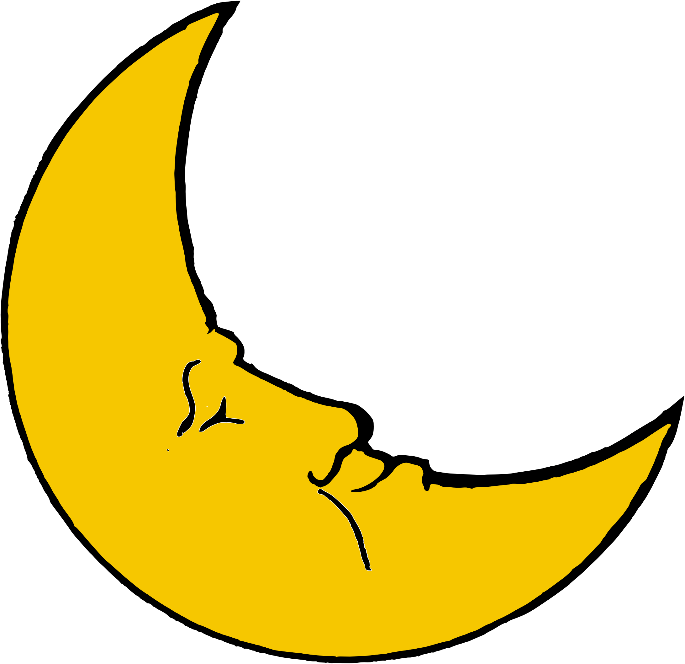 Golden Crescent Moon Free Download Image Transparent PNG Image