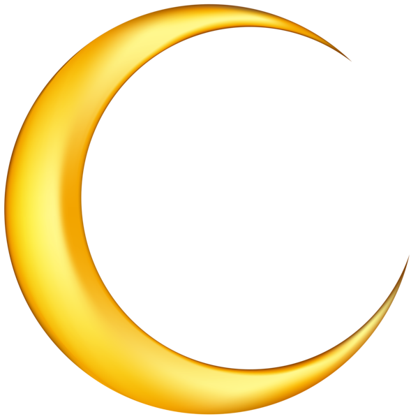 Golden Crescent Moon Free Transparent Image HQ Transparent PNG Image