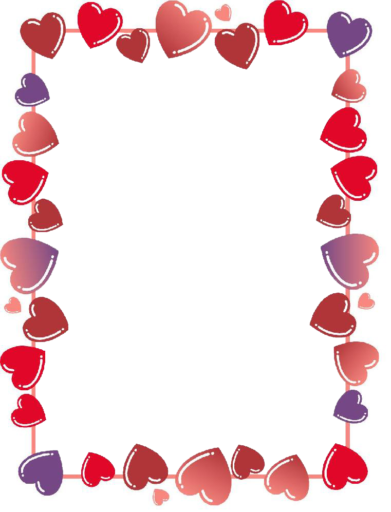 Frame Valentines Border Day Happy Transparent PNG Image