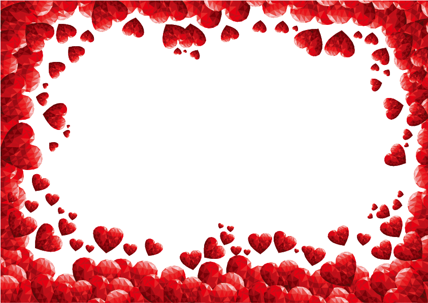 Valentines Border Day Red HQ Image Free Transparent PNG Image