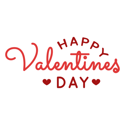 Text Valentines Day Red HD Image Free Transparent PNG Image