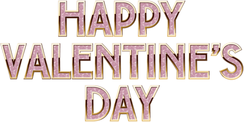 Text Valentines Day Free Transparent Image HD Transparent PNG Image