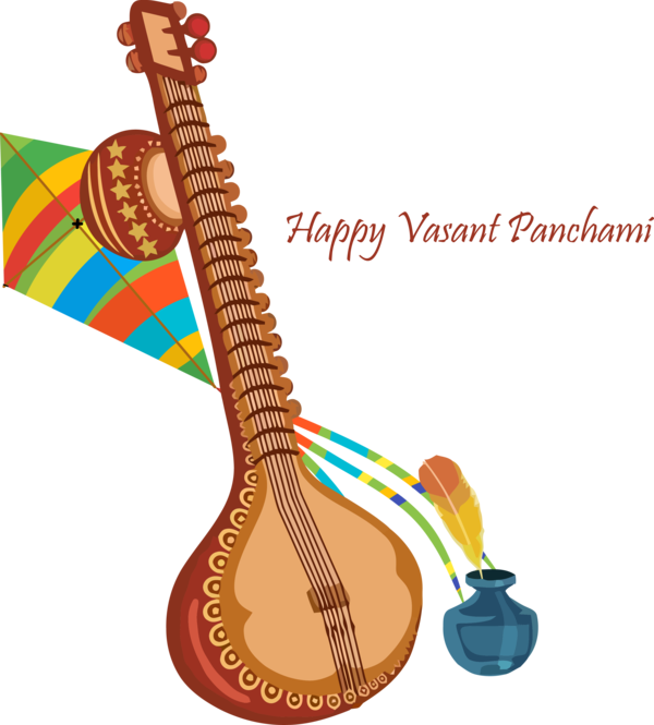 Vasant Panchami String Instrument Musical For Happy Gifts Transparent PNG Image