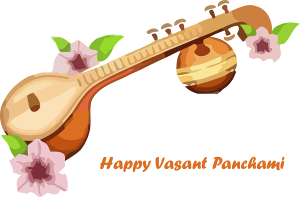 Vasant Panchami Musical Instrument String Veena For Happy Games Transparent PNG Image