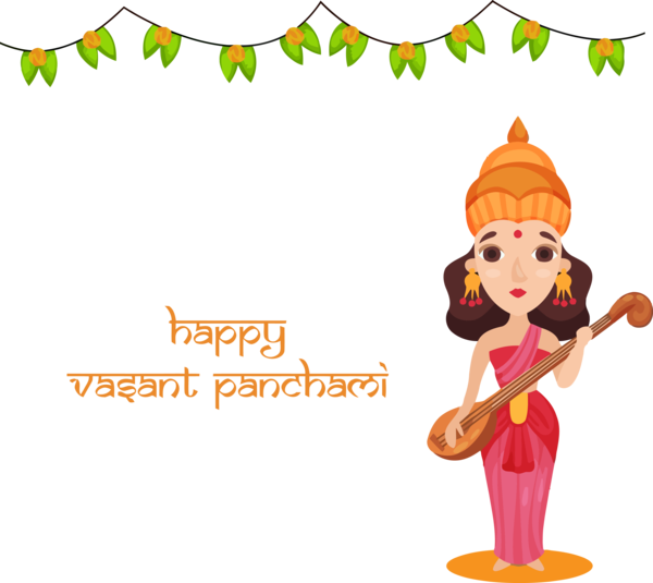 Vasant Panchami Cartoon For Happy Carol Transparent PNG Image