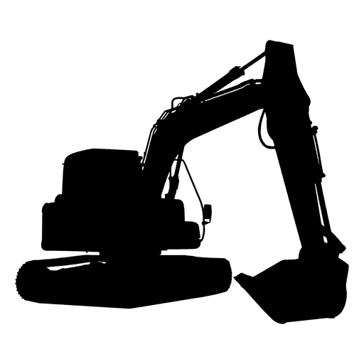 Vector Silhouette Excavator Free Download Image Transparent PNG Image