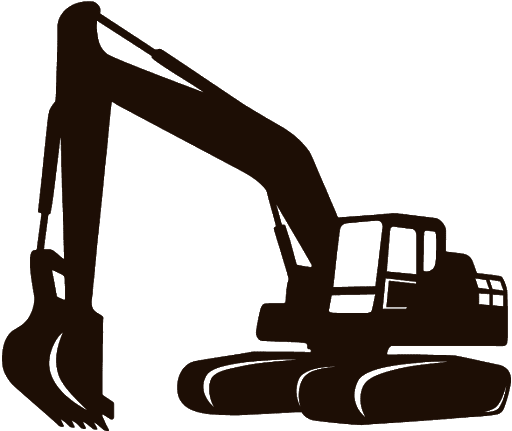 Vector Silhouette Excavator Free HQ Image Transparent PNG Image