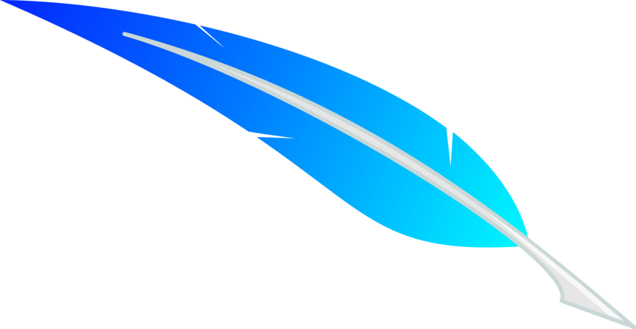 Blue Feather Vector HD Image Free Transparent PNG Image