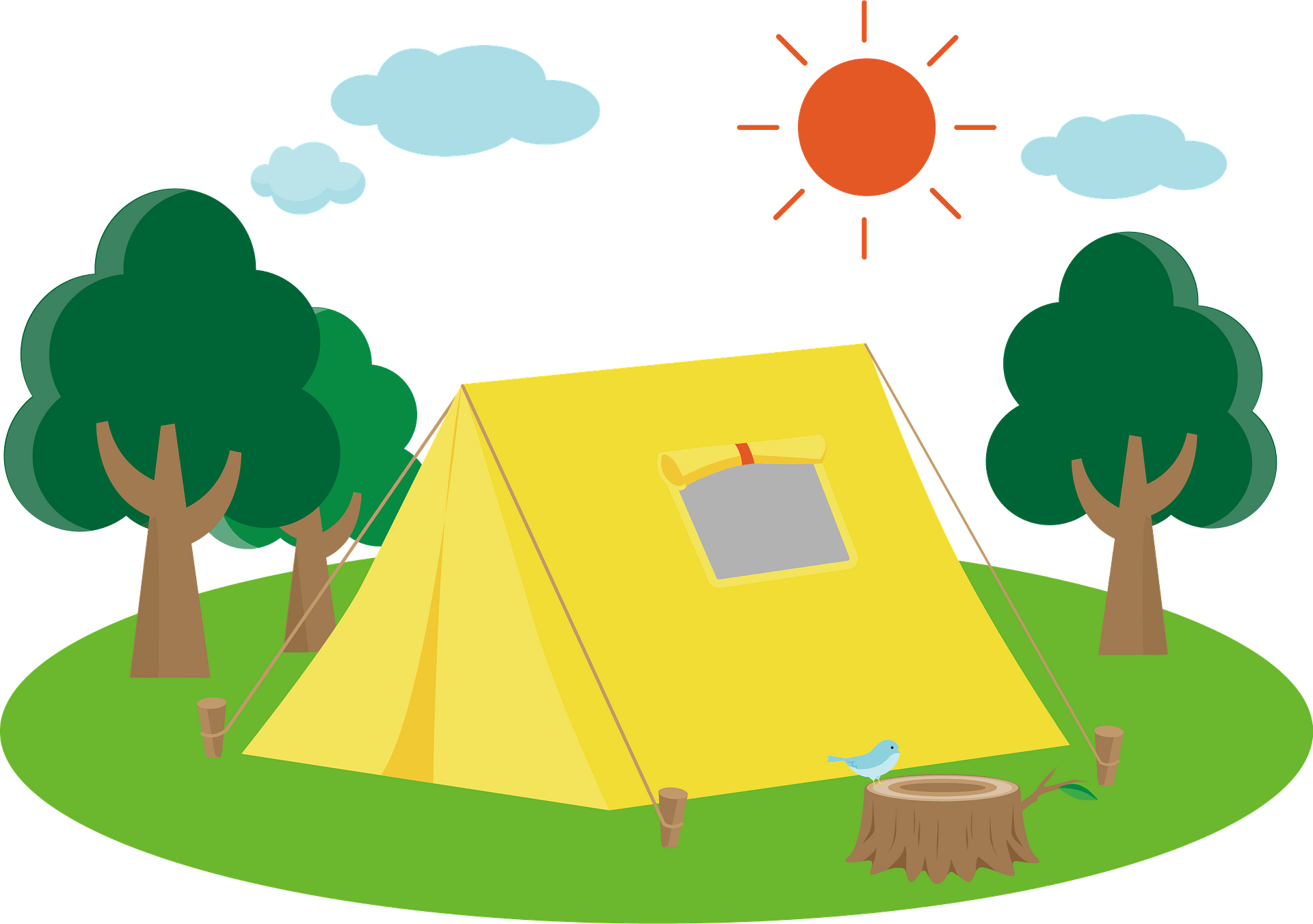 Vector Tent Camp Free Clipart HD Transparent PNG Image