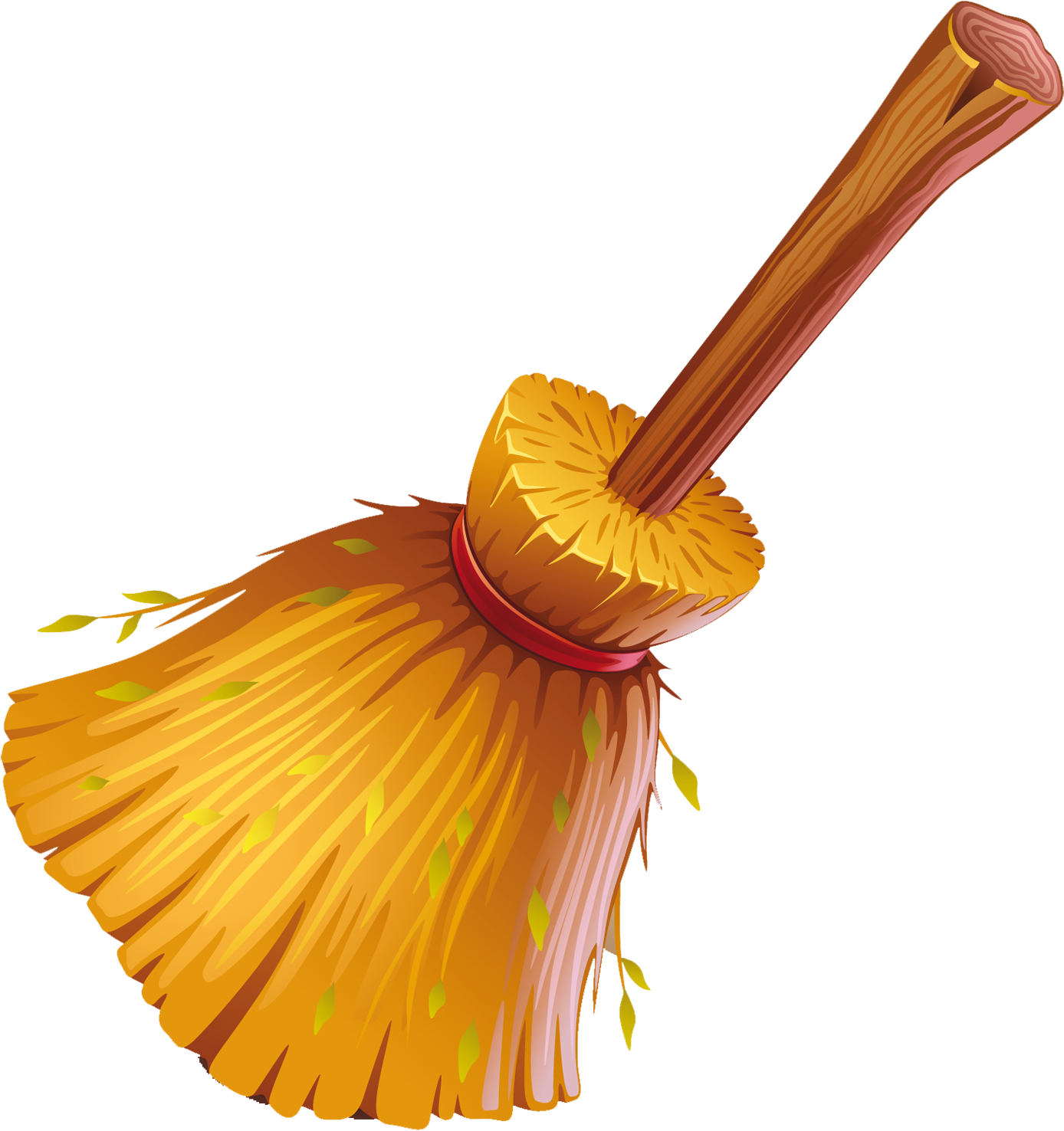 Vintage Broom Vector Free Clipart HQ Transparent PNG Image