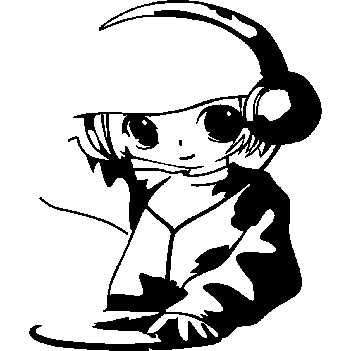 Girl Vector Dj Free Clipart HQ Transparent PNG Image