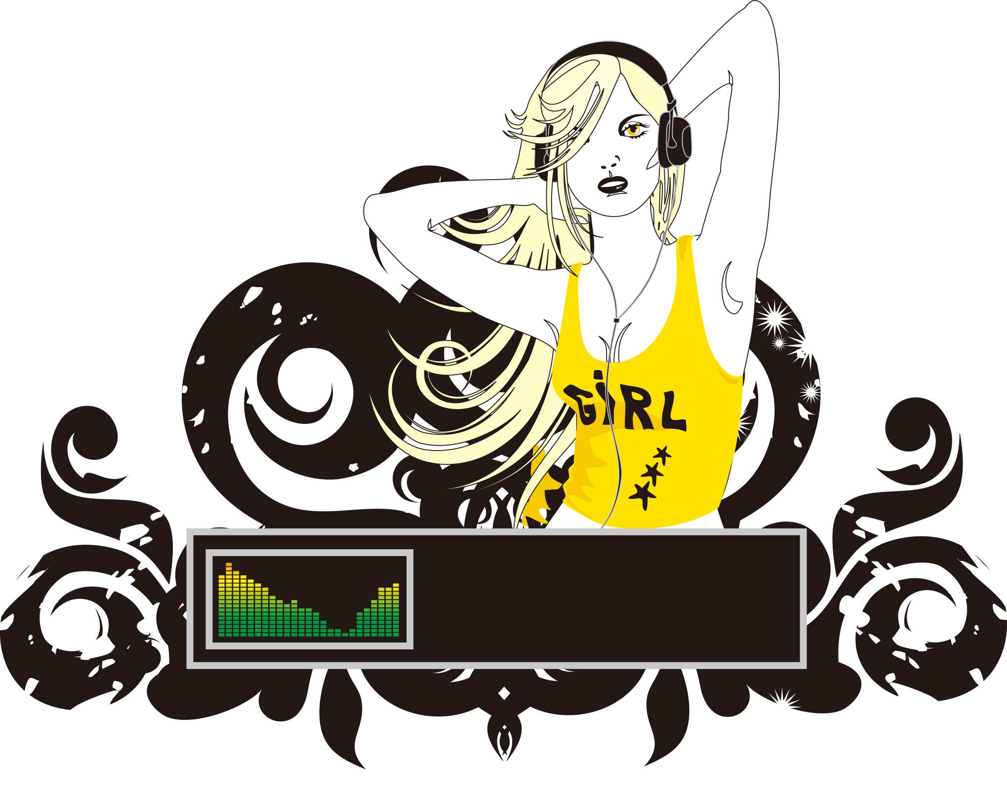 Girl Vector Dj Download HQ Transparent PNG Image