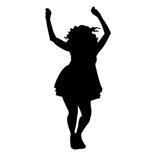 Girl Vector Silhouette Dancing Free Download PNG HD Transparent PNG Image