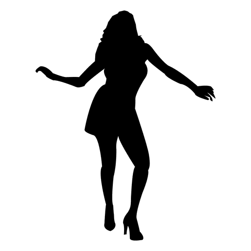 Girl Vector Silhouette Dancing Free HD Image Transparent PNG Image