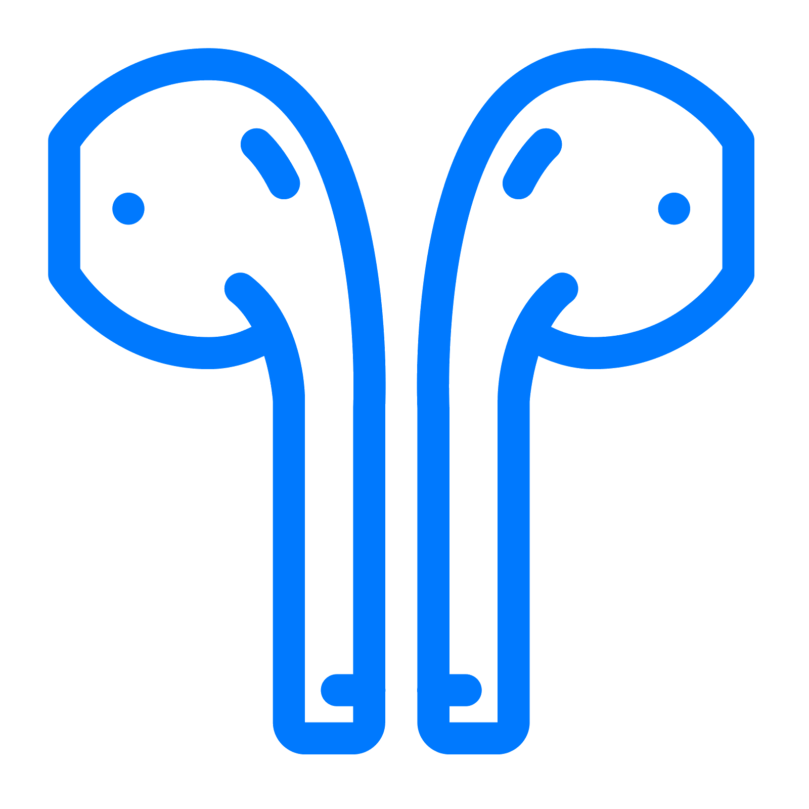 Blue Airpods Vector Iphone Area Free HD Image Transparent PNG Image