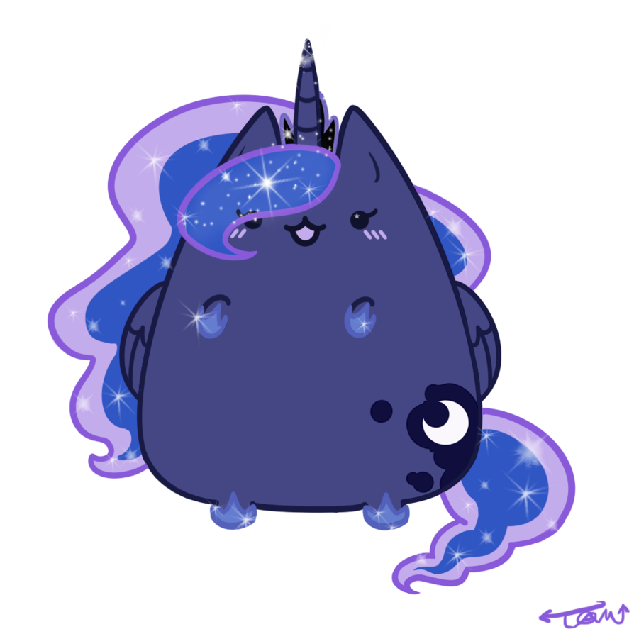 Blue Pony Electric Purple Pusheen Cat Transparent PNG Image