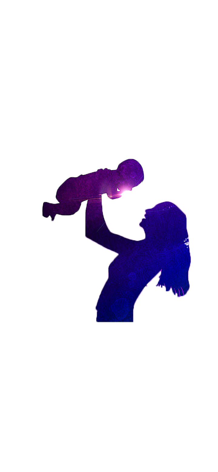 Infant Silhouette Mothers Purple Mother Day Transparent PNG Image