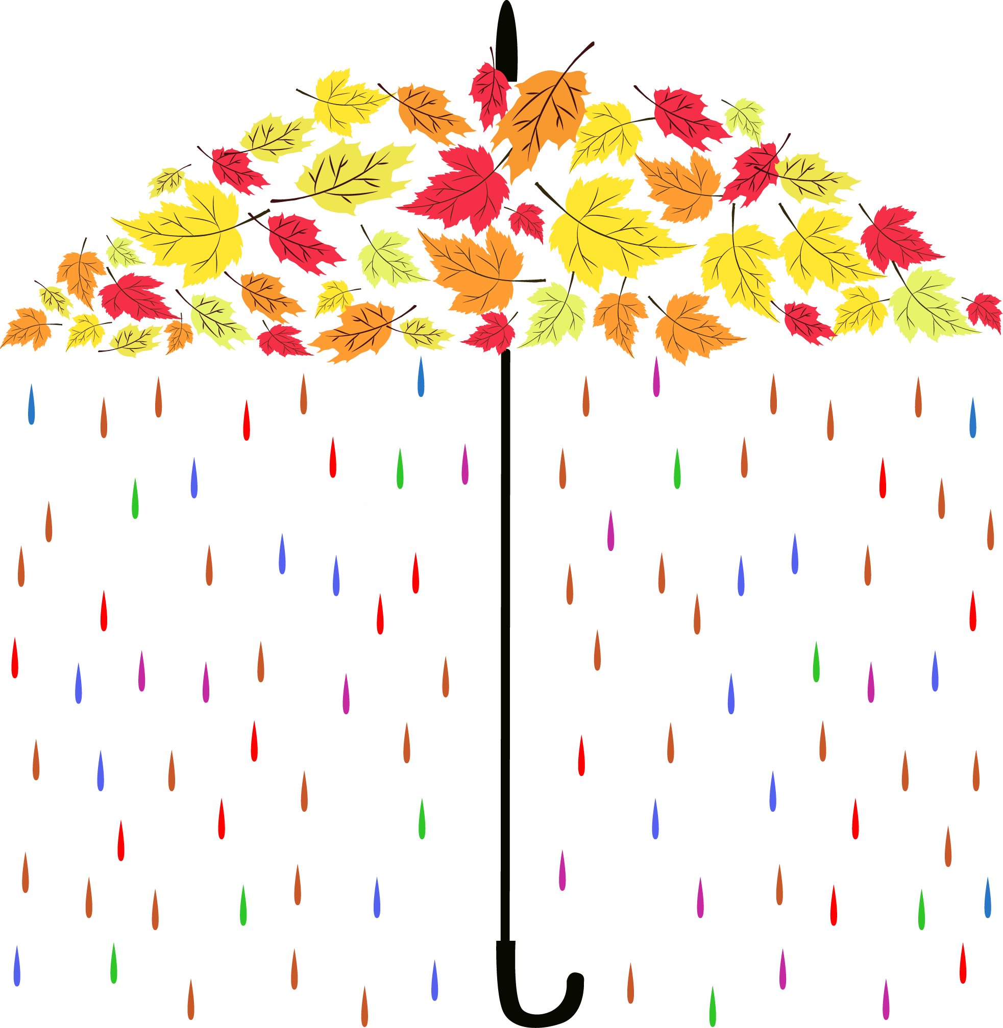 Umbrella Point Season Material Rain Wet Transparent PNG Image