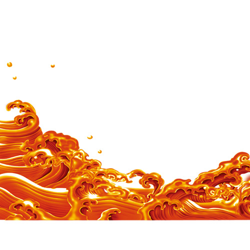 Orange Picture Vector Wave Free Clipart HD Transparent PNG Image