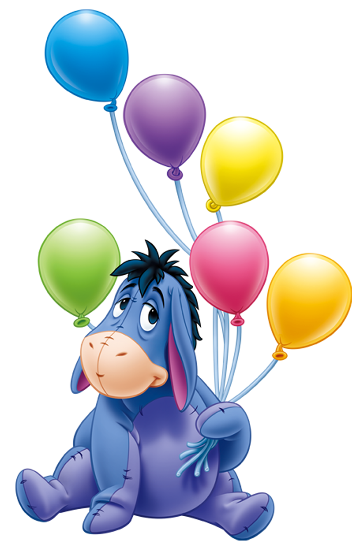 Eeyore'S Winnie Balloons Transparent Birthday Eeyore Party Transparent PNG Image