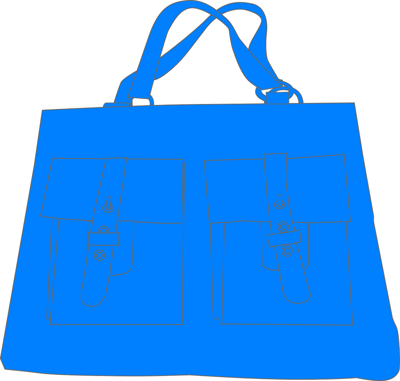 Blue Handbag Vector Free HD Image Transparent PNG Image