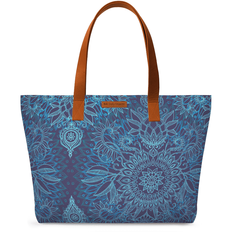 Blue Handbag Printed PNG Image High Quality Transparent PNG Image